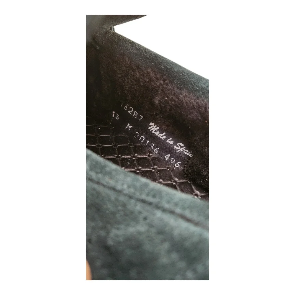 Mezlan‎ 13287 Quilted Suede Bit Loafers Green Mens 13 M Made in Spain